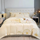 Jogo de Cama 4pcs SedaFloratta™ -  100% Algodão Egípcio, Maciez que Floresce! 600 Fios.