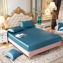 Conjunto Sleep Luxury™ de Lençol + Fronhas em Cetim / Ganhe Um Cobre Leito em Cetim de Brinde!