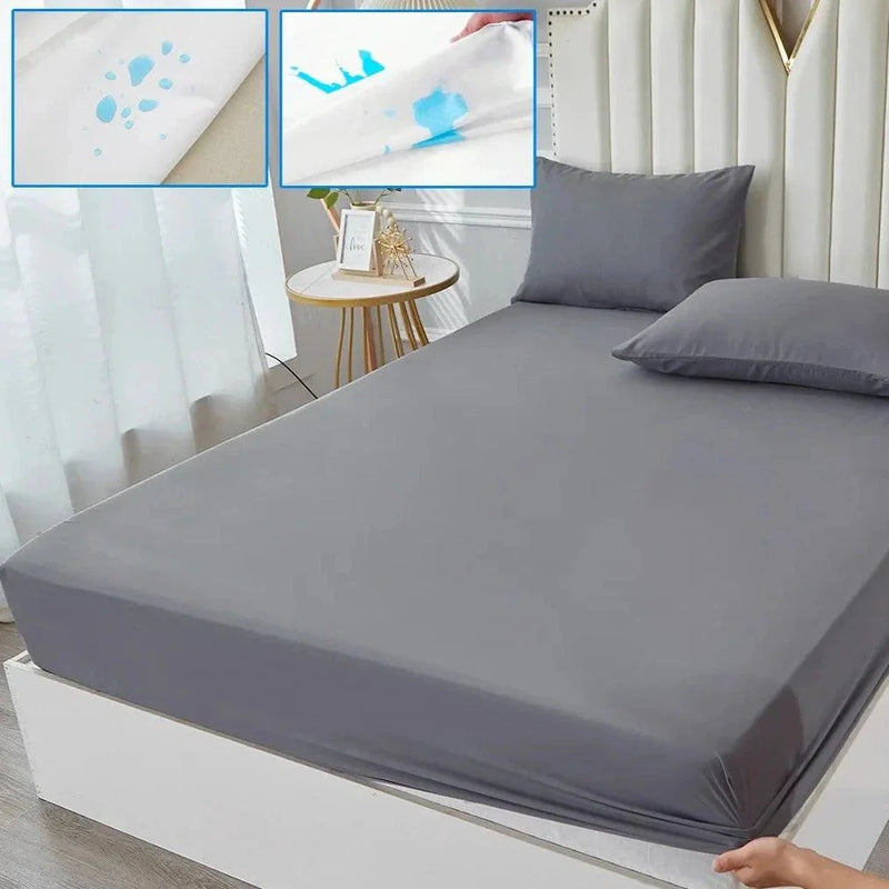 Jogo de Cama SleepGuardian 4Pcs / Conforto Impermeável e Elegância em Quatro Peças para Noites Tranquilas!