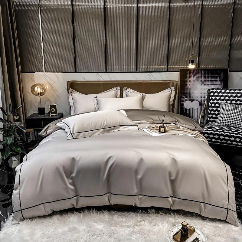 Jogo de Cama DreamLux™  Em Algodão Egípcio 600 Fios