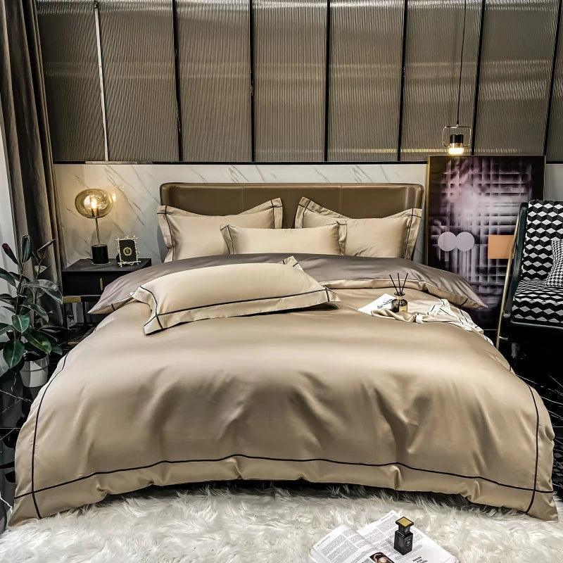 Jogo de Cama DreamLux™  Em Algodão Egípcio 600 Fios