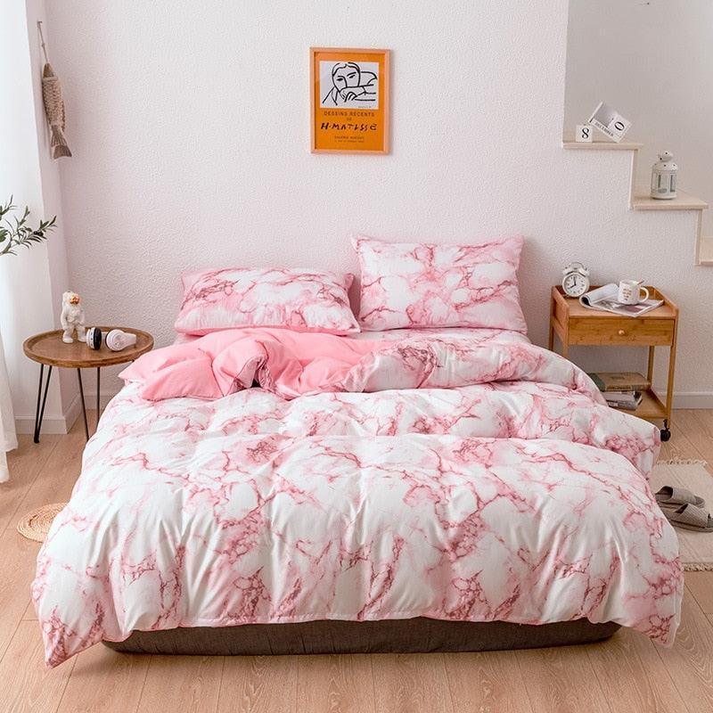 Jogo de Cama Marble Dreams - Edredom + Fronhas /  Deixe seu quarto parecer com um palácio com o jogo de cama Marble Dreams