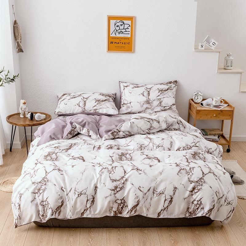 Jogo de Cama Marble Dreams - Edredom + Fronhas /  Deixe seu quarto parecer com um palácio com o jogo de cama Marble Dreams