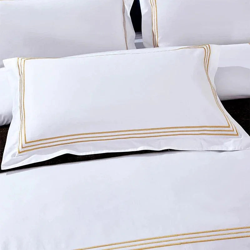 Jogo de Cama Aura de Alexandria™ - Conjunto de Cama em Algodão Egípcio, 4 Peças