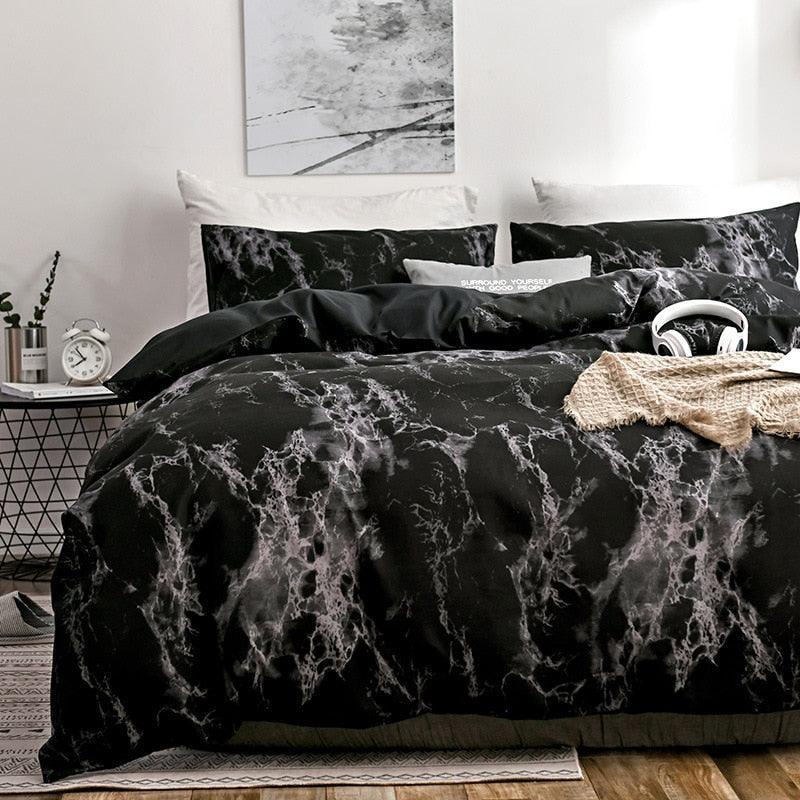 Jogo de Cama Marble Dreams - Edredom + Fronhas /  Deixe seu quarto parecer com um palácio com o jogo de cama Marble Dreams