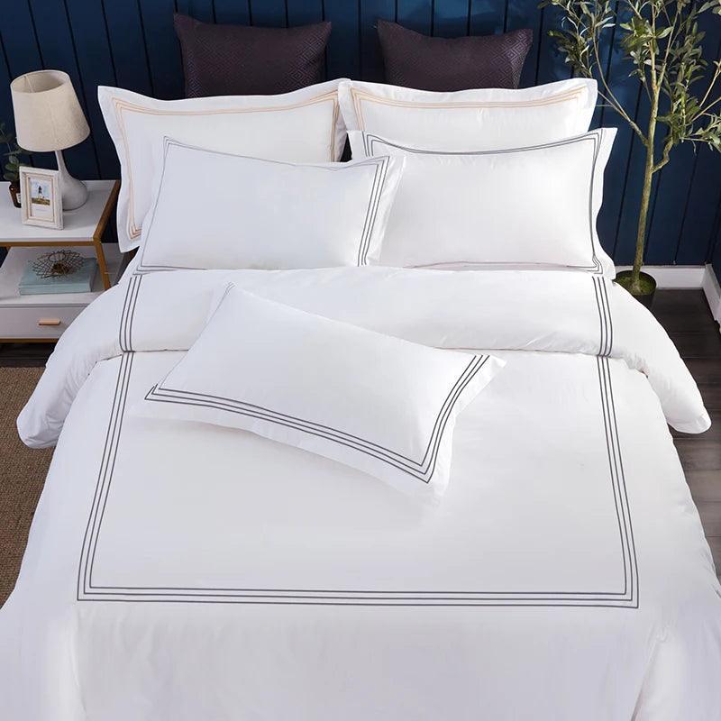 Jogo de Cama Aura de Alexandria™ - Conjunto de Cama em Algodão Egípcio, 4 Peças