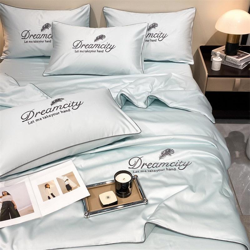 Conjunto Acetinado DreamCity™ de Cobertor + Fronhas / Deite-se com o máximo de maciez e conforto!