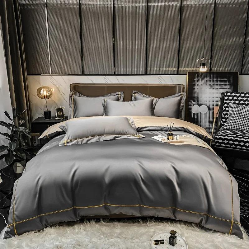 Jogo de Cama DreamLux™  Em Algodão Egípcio 600 Fios