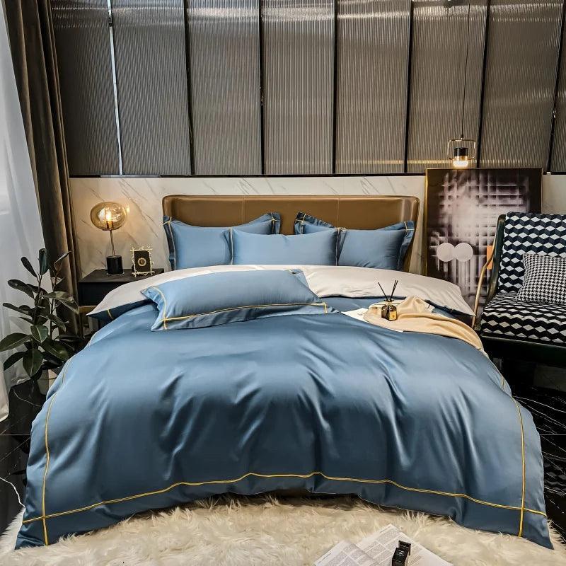 Jogo de Cama DreamLux™  Em Algodão Egípcio 600 Fios