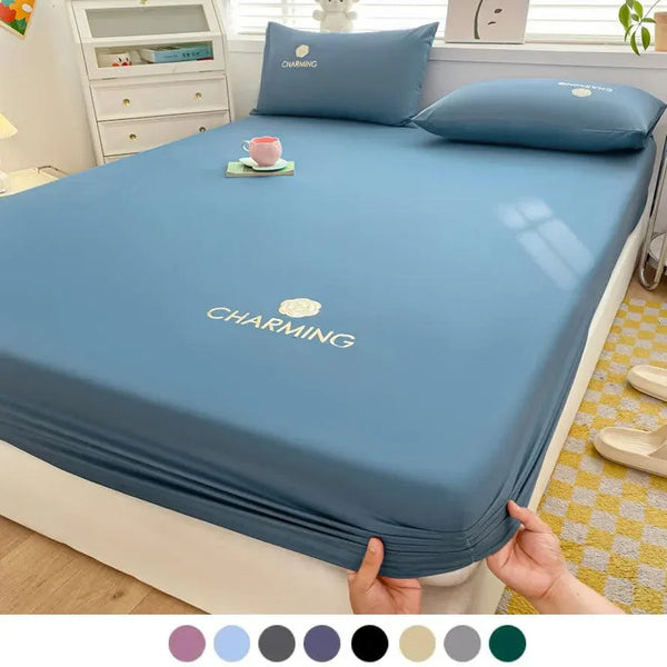 Jogo de Cama CharmeSoberano™ 600 Fios - Algodão Egípcio e Elegância Noturna!