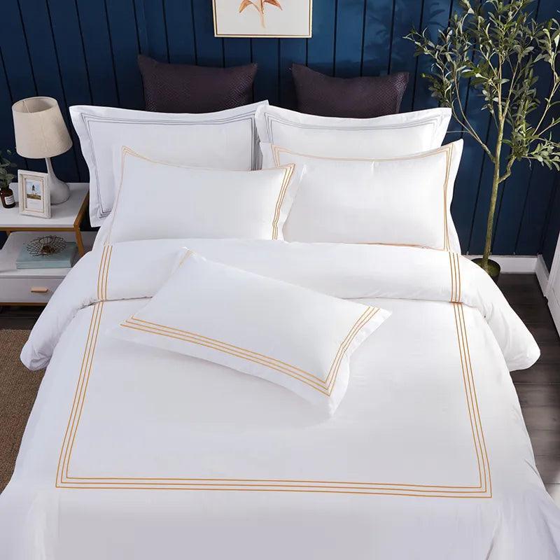 Jogo de Cama Aura de Alexandria™ - Conjunto de Cama em Algodão Egípcio, 4 Peças