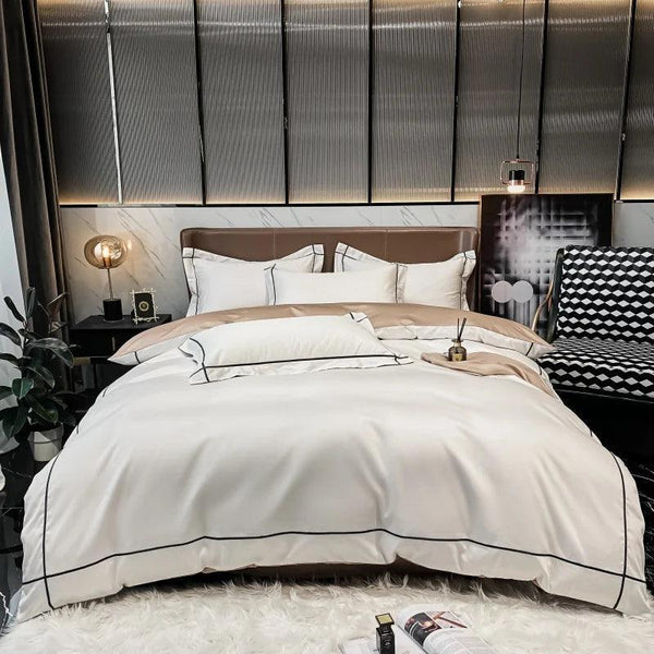 Jogo de Cama DreamLux™  Em Algodão Egípcio 600 Fios