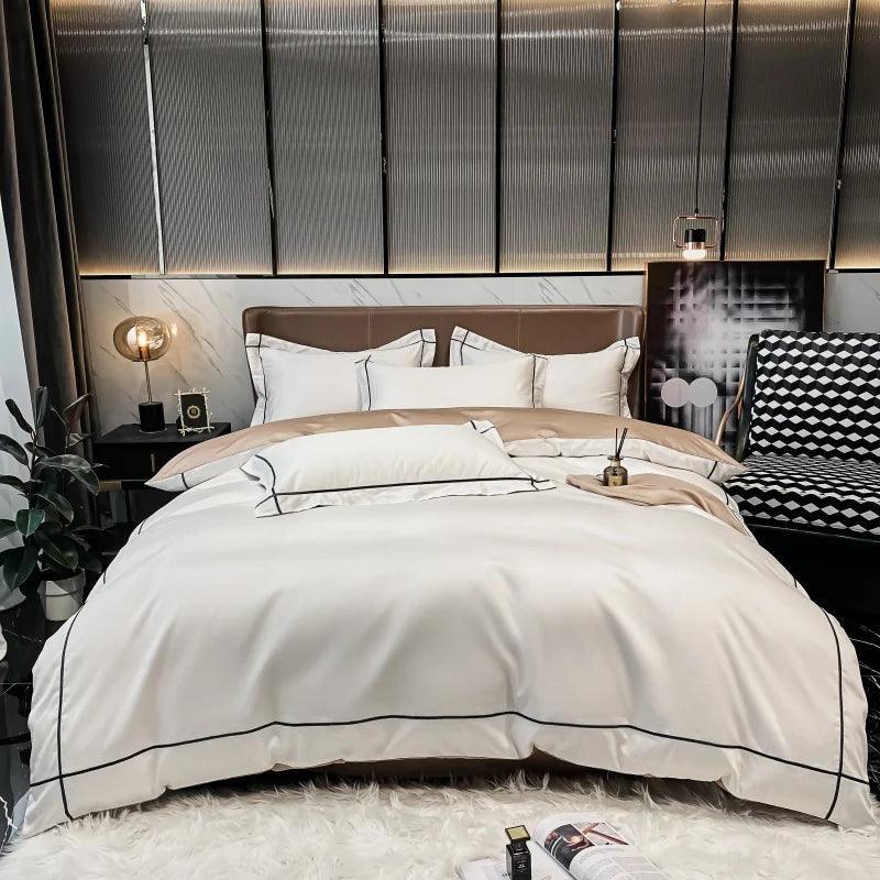 Jogo de Cama DreamLux™  Em Algodão Egípcio 600 Fios