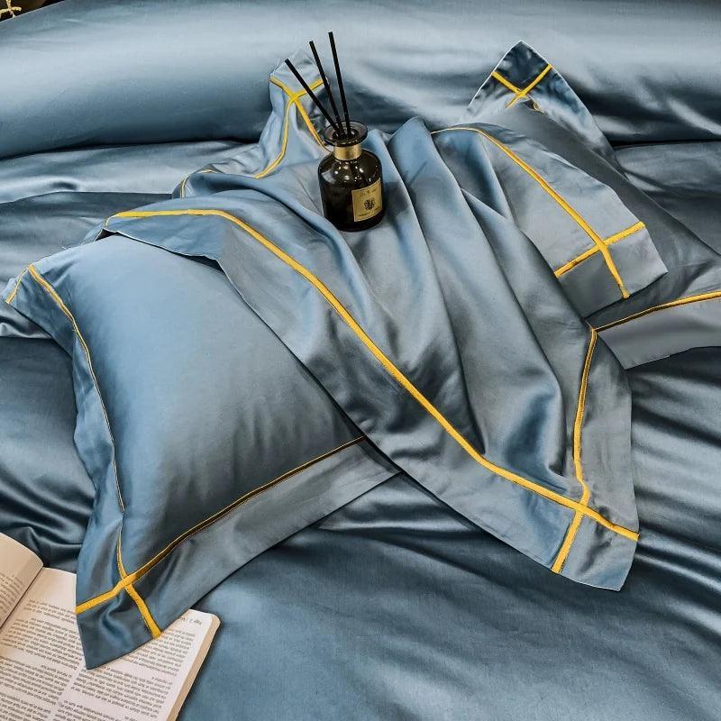 Jogo de Cama DreamLux™  Em Algodão Egípcio 600 Fios
